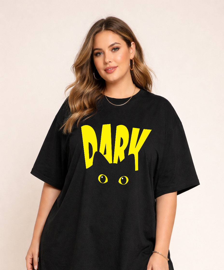 The "Dark Cat" Oversized Tee