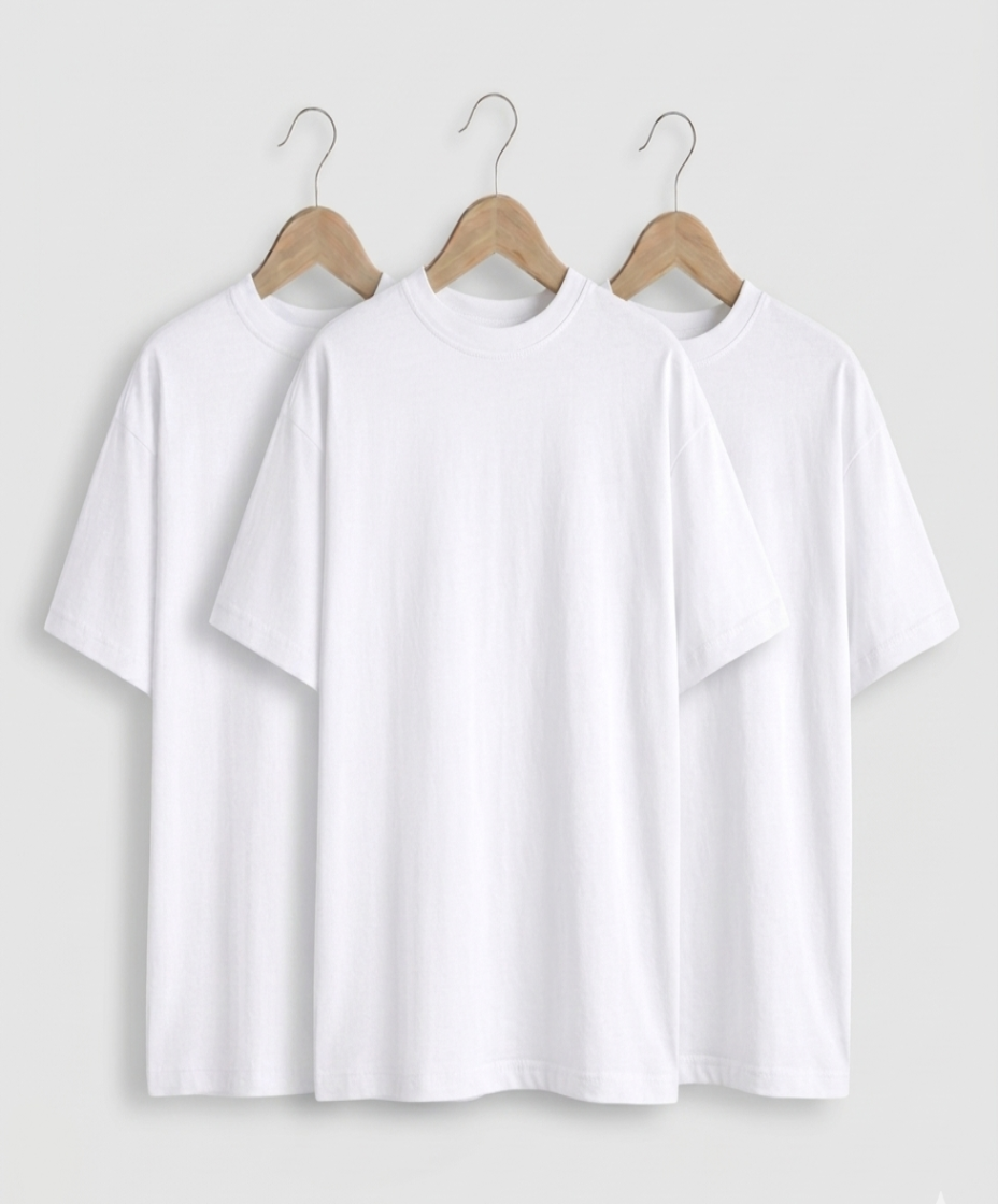 3-Pack Regular Fit T-Shirts | White