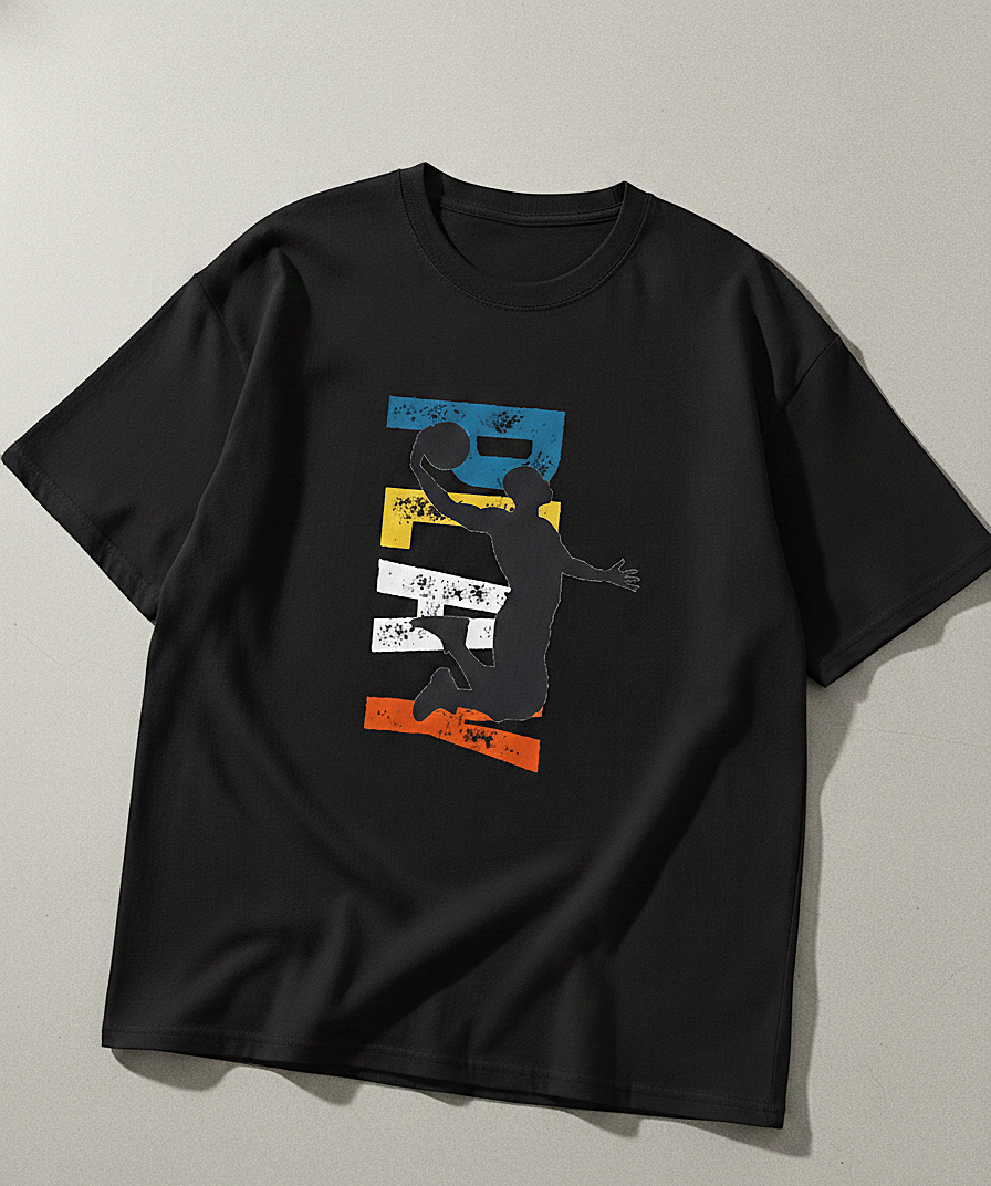 The PLAY Silhouette Oversized Black T-Shirt