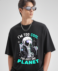 Too Cool Galactic Oversized Tee – Jet Black
